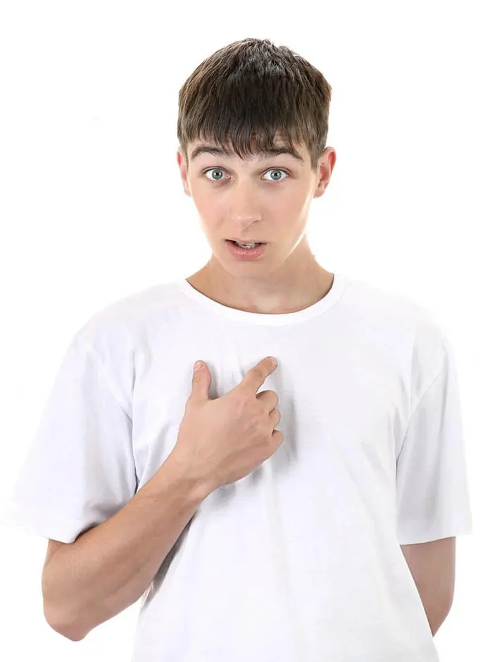White Boy Pointing at Himself